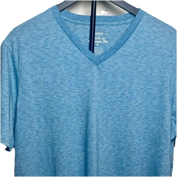 Urban Pipeline Ultimate Tee XXL Blue Striped V-Neck T-Shirt Awesomely Soft Men’s - Picture 1 of 5